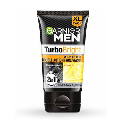 Garnier Face Wash Men Turbo Bright Double Action	